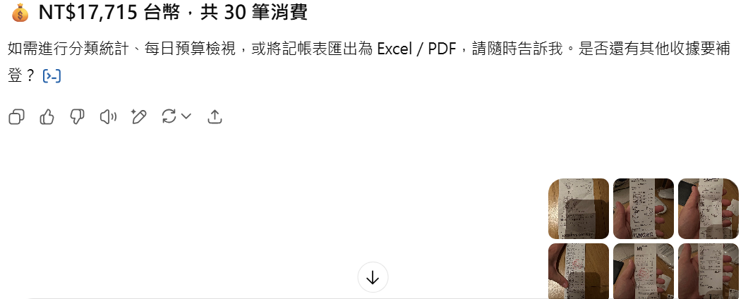 用 ChatGPT 記帳整理旅遊開銷